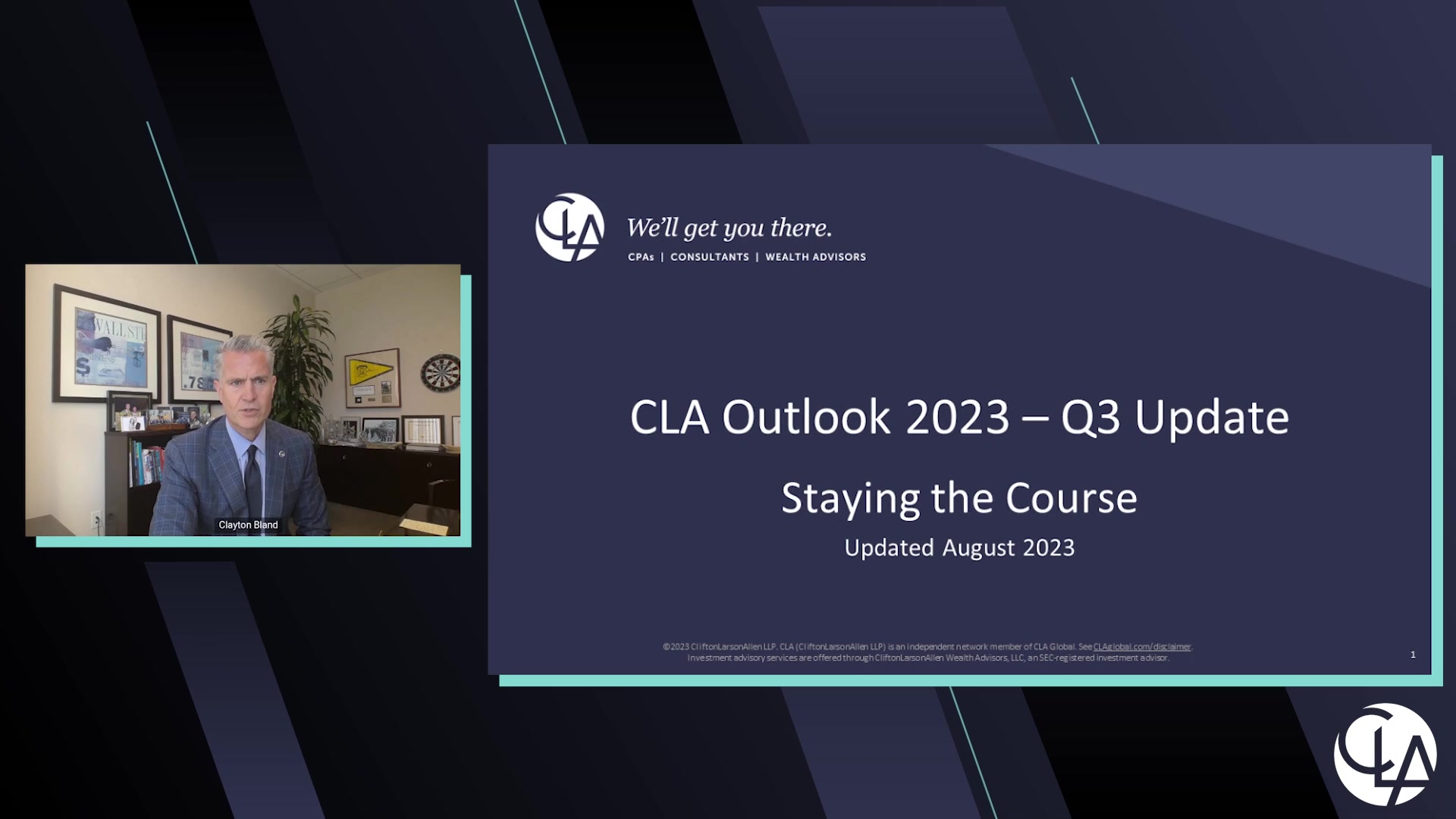 2023 Economic Outlook - Third Quarter Update | CLA (CliftonLarsonAllen)